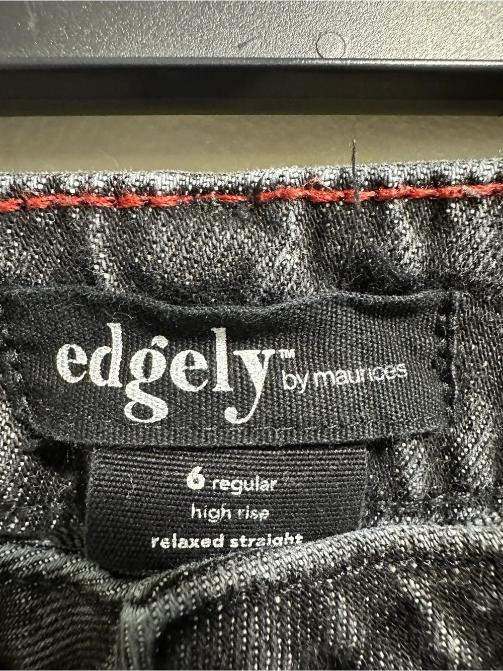 Maurices/Edgely Black Straight Leg High Rise Sparkly Jeans